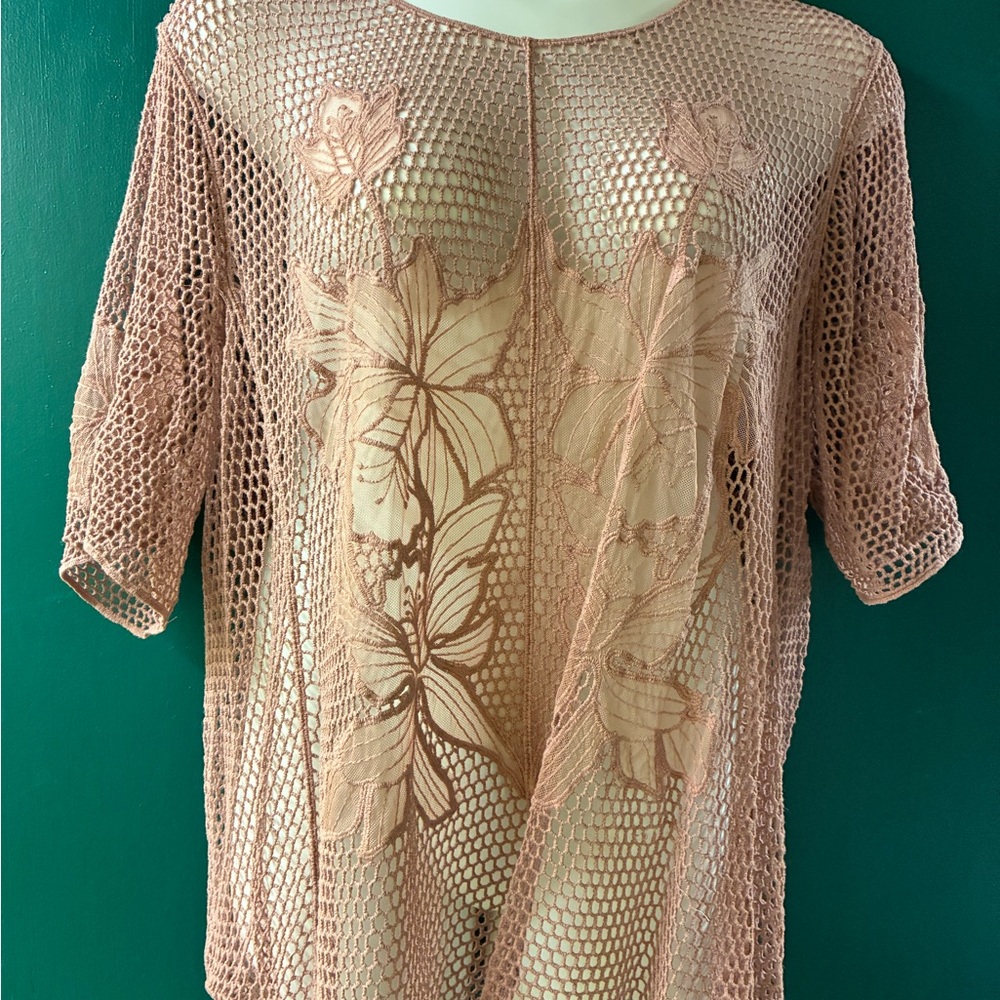 Cato Pink Crochet Top